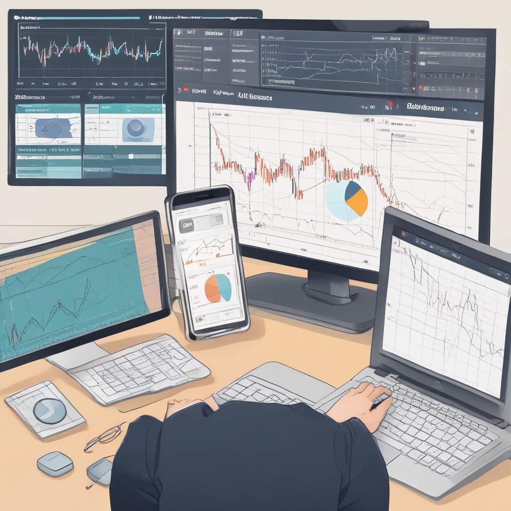 Trading mentorship platform showing charts and communication tools